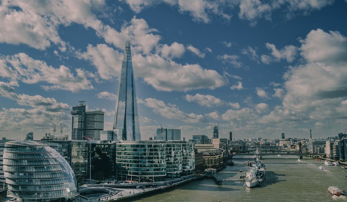 London skyline featuring The Shard